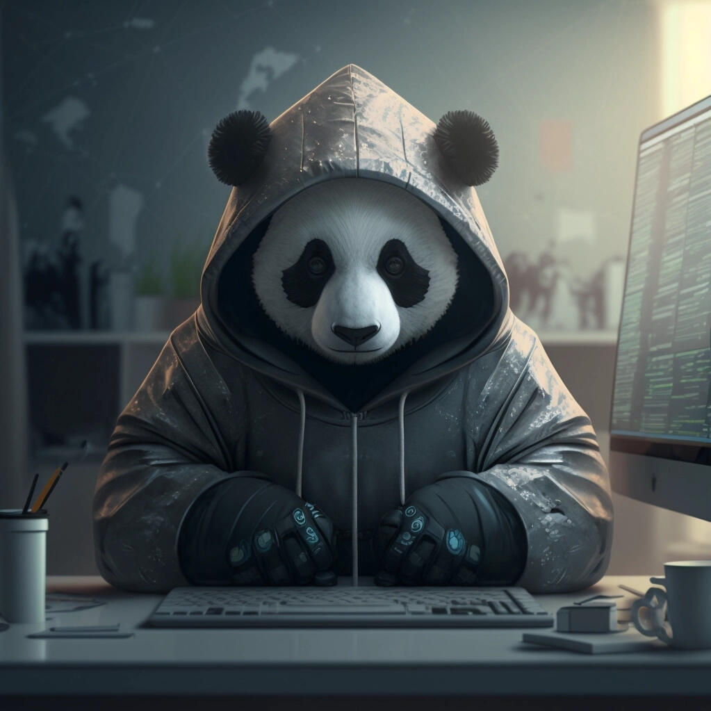 AI generated humanoid panda